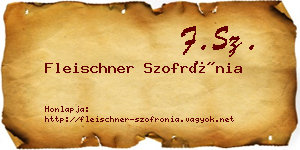 Fleischner Szofrónia névjegykártya